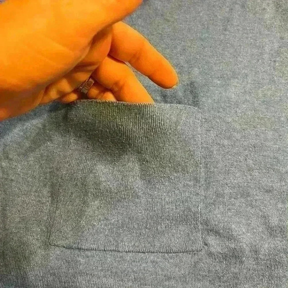 Lilly Pulitzer Cabo Metallic Knit Top Size Small Oversized Blue Metalic Casual - Picture 6 of 7